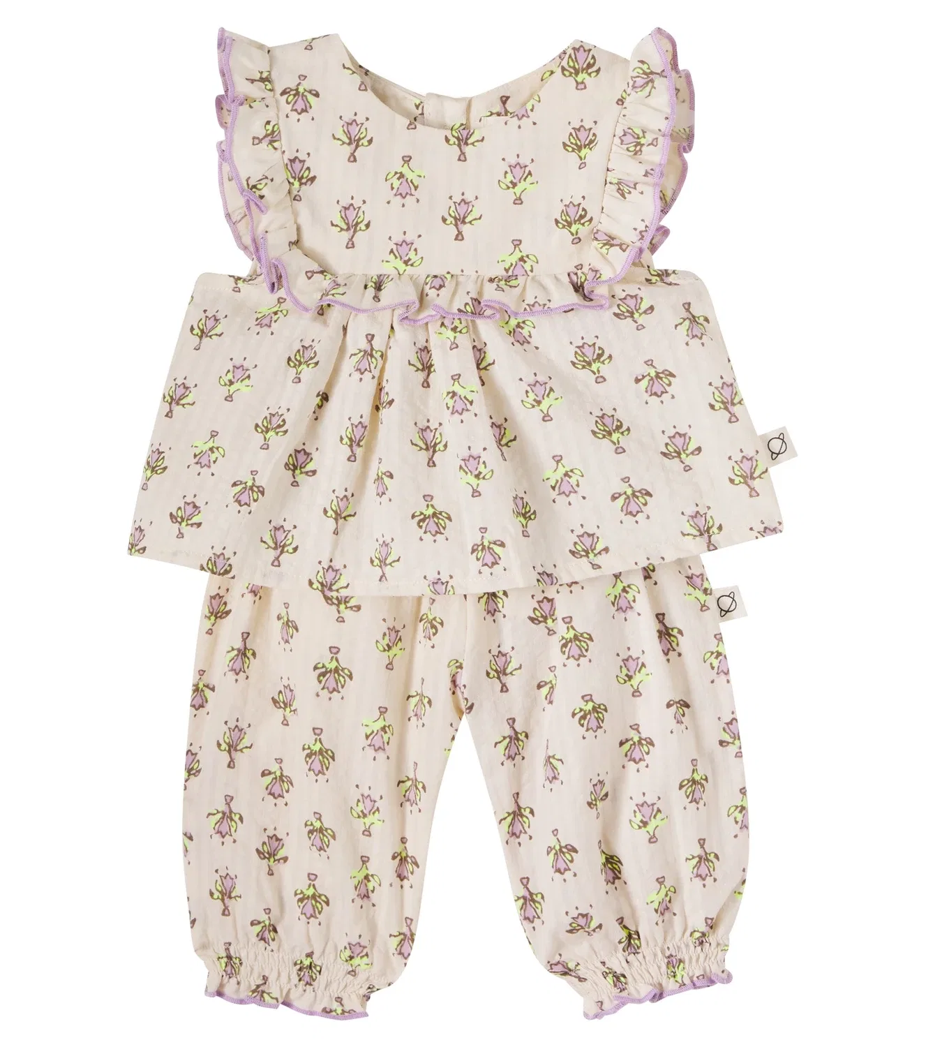 Комплект из топа и штанов с длинным рукавом Baby Ari и Lina Cozmo, белый
