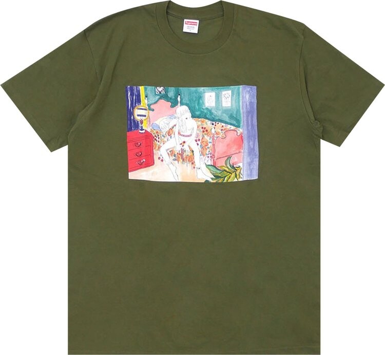 

Футболка Supreme Bedroom Tee 'Olive', зеленый