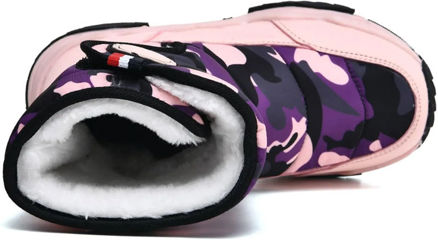 Детские зимние ботинки для девочек и мальчиков с теплой подкладкой FLIOZY, Pink/Purple — фото 2