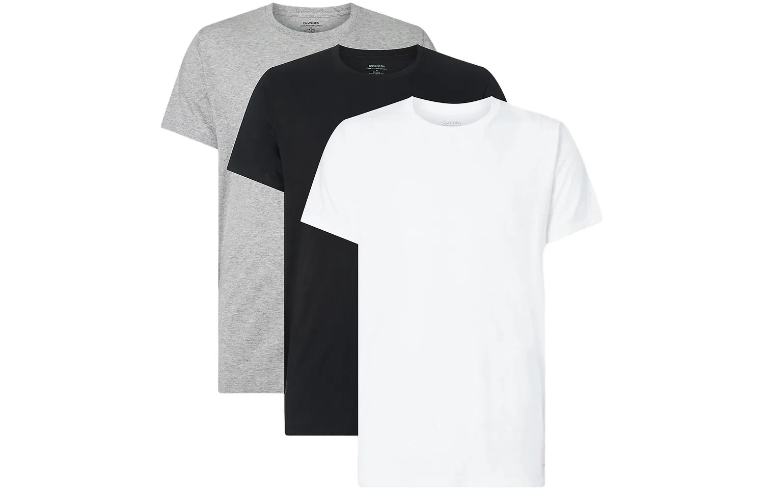 Комплект футболок с коротким рукавом Calvin Klein, White/Black/Gray