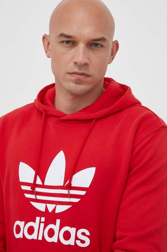 Хлопковая толстовка Classics Trefoil Hoodie adidas Originals, красный — фото 4