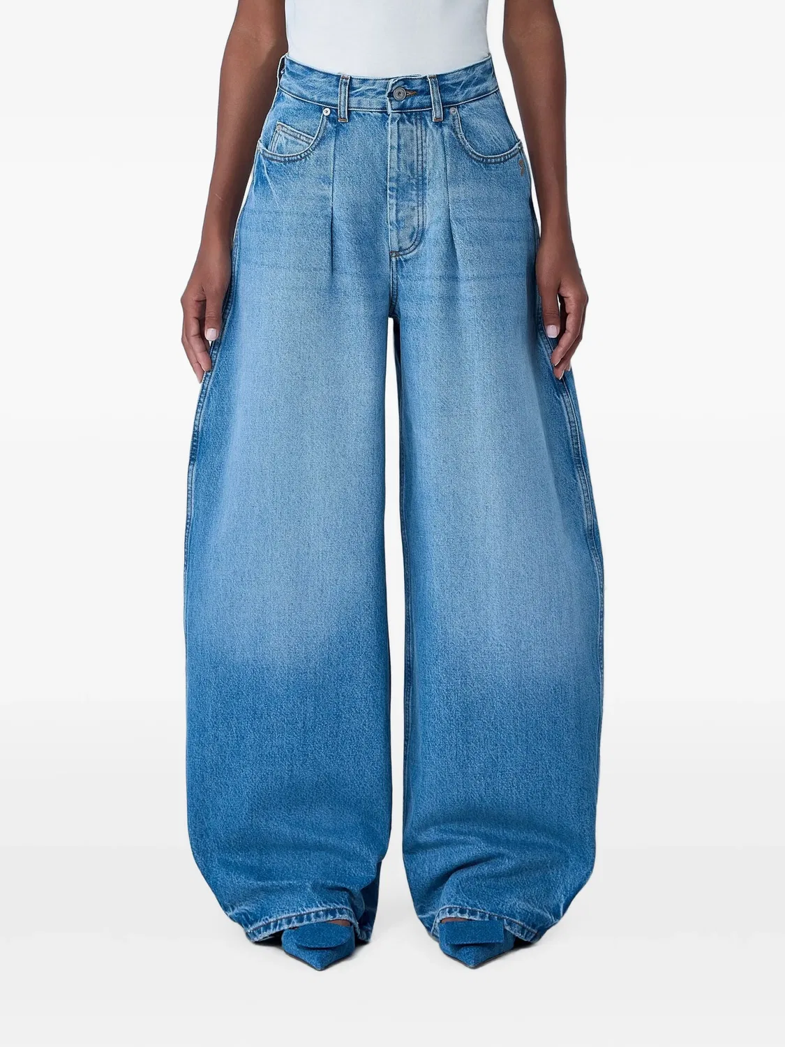 Джинсы Le De-Nîmes Ovalo, синие Jacquemus, синий