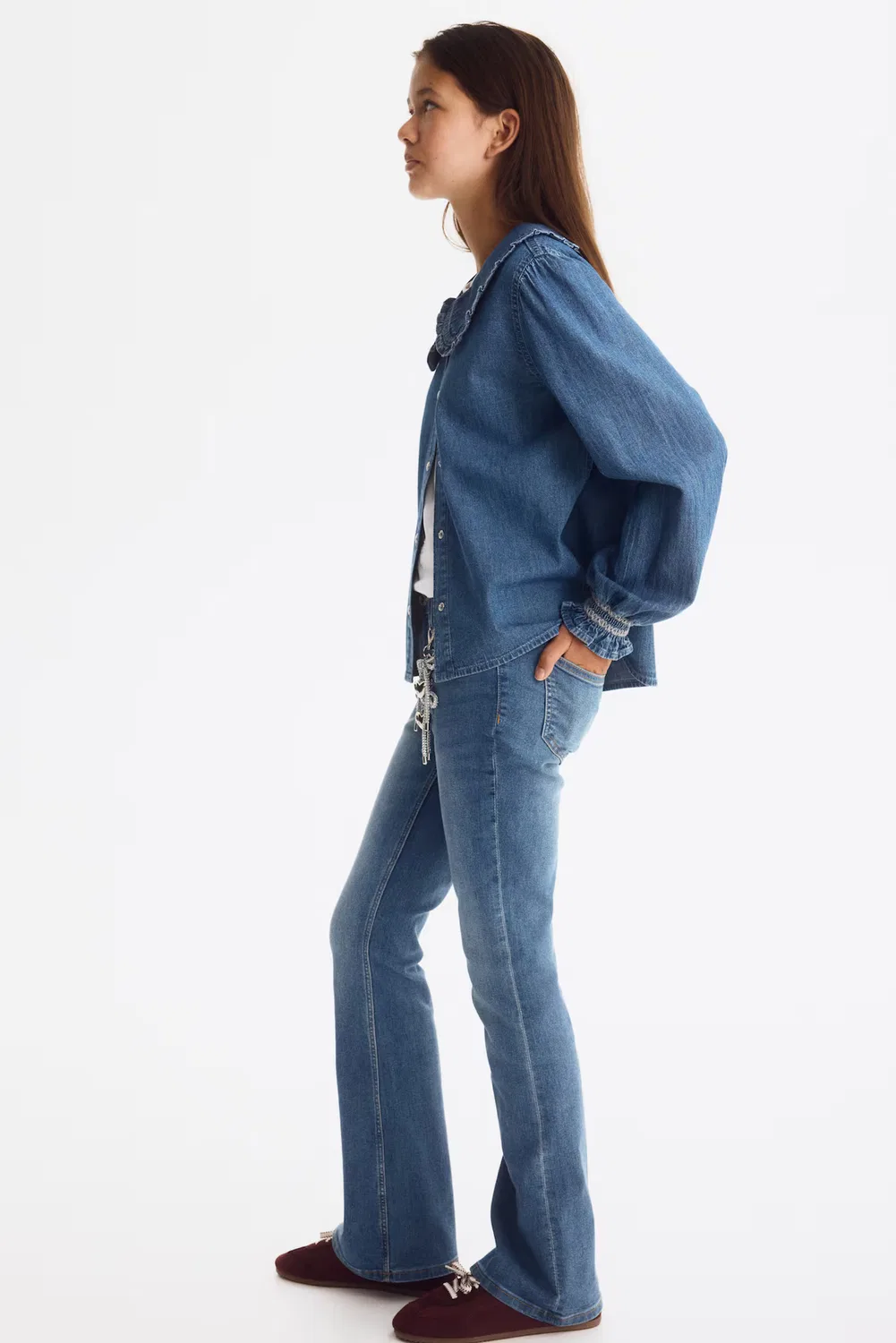 Джинсы-Клеш с низкой посадкой H&M, Denimblau — фото 2