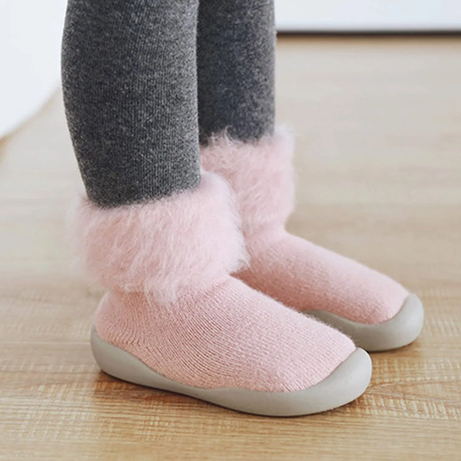 Детские кроссовки с тёплой подкладкой для девочек, Pink — фото 2