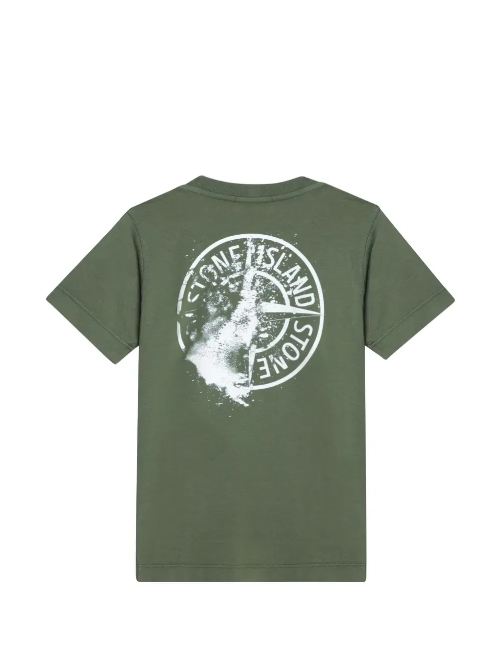 Футболка с логотипом Stone Island Junior, зеленый — фото 2