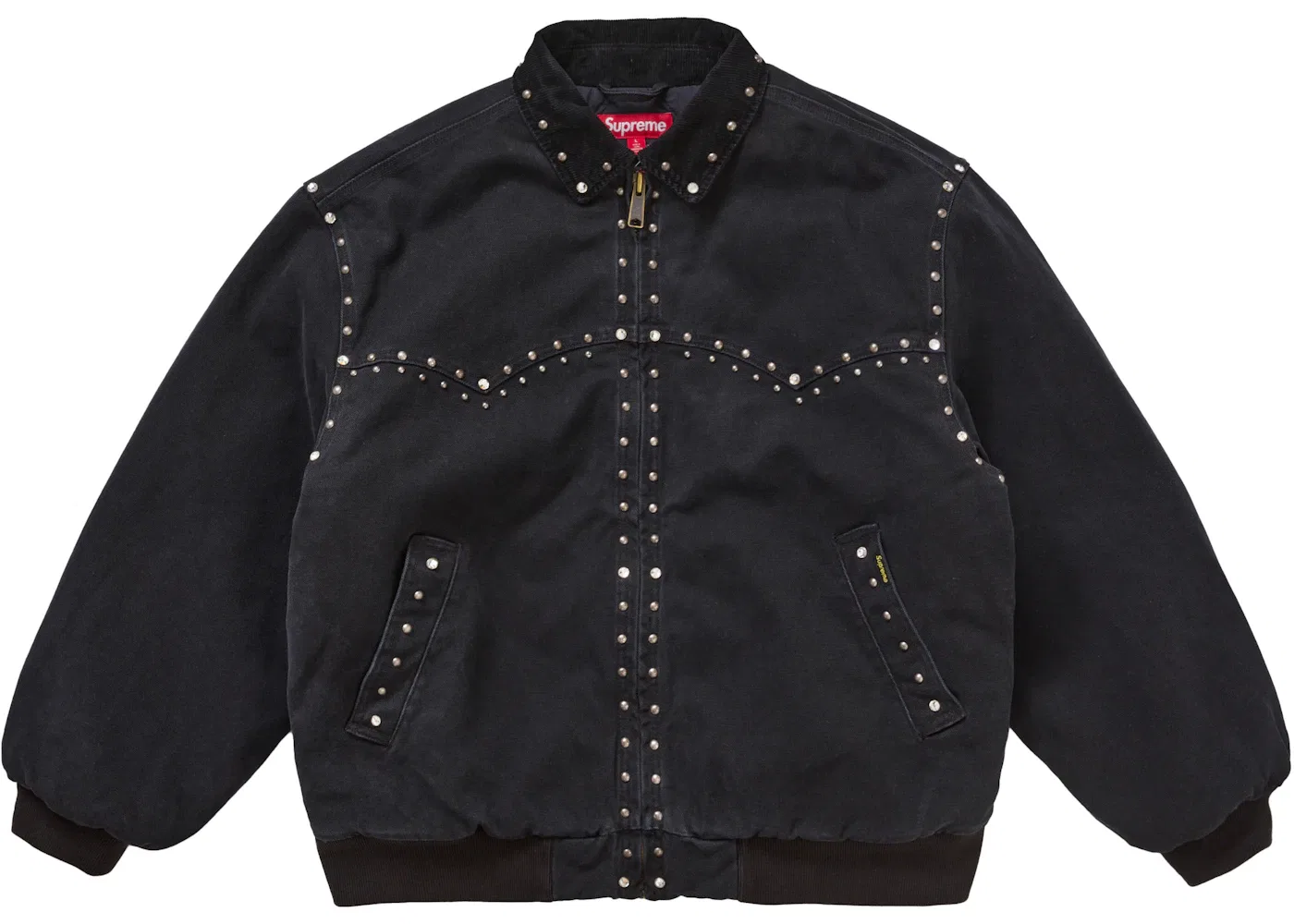 Мужская куртка с принтом Supreme b.b. Simon Studded Work Jacket Black, Black