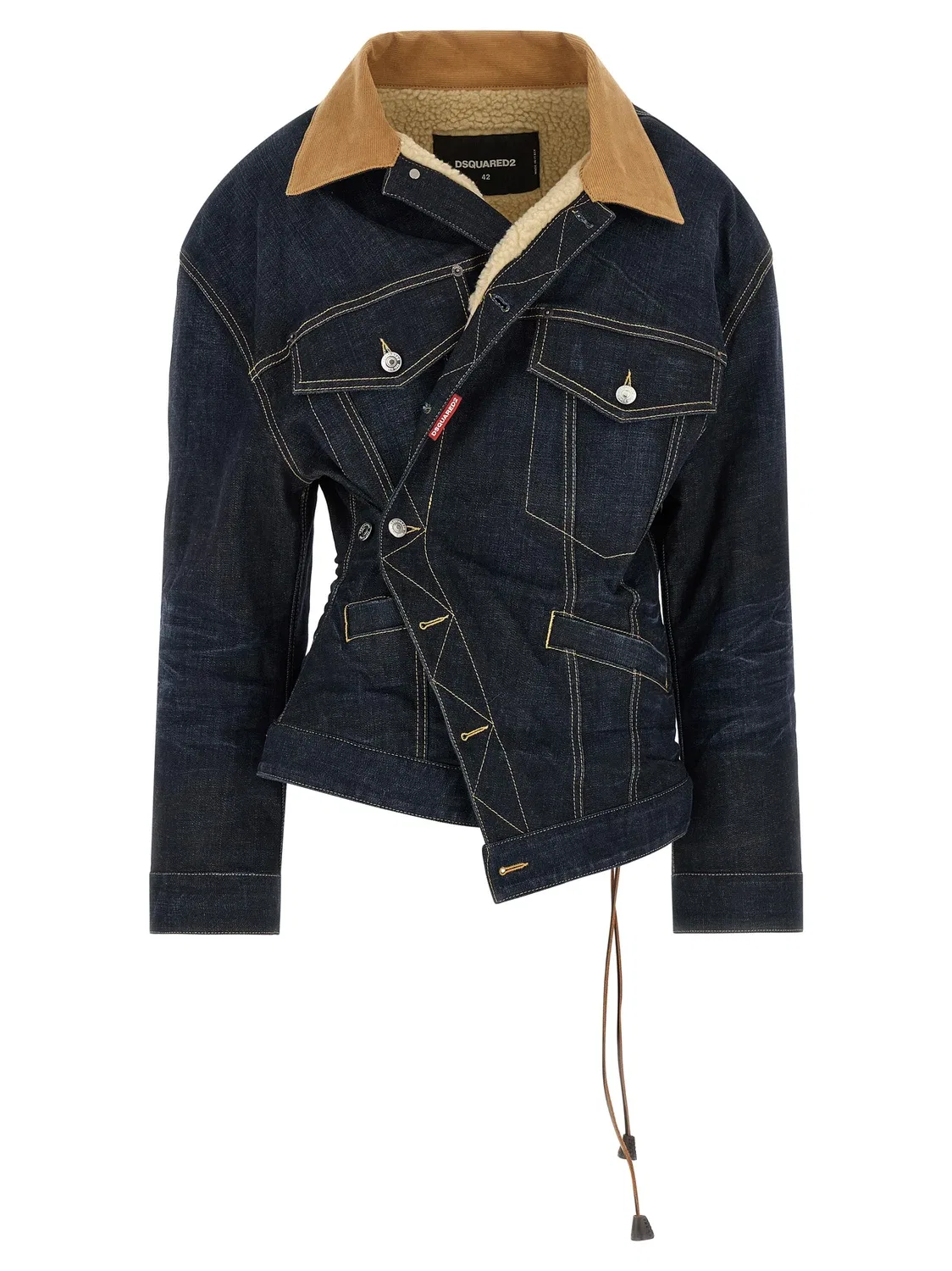 Куртка с запахом DSQUARED2, синий