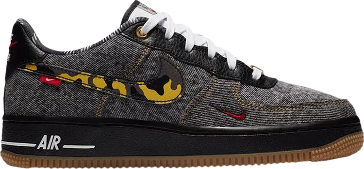 

Кроссовки Nike Air Force 1 LV8 GS 'Remix Black', черный