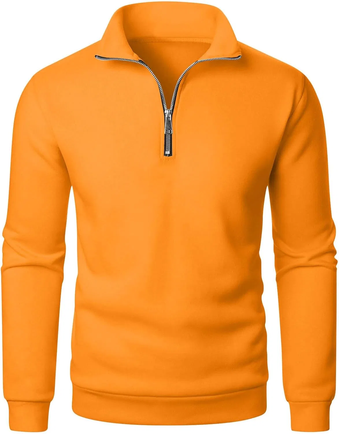 Мужская длинная футболка с воротником-стойкой Mens Clothes, Orange