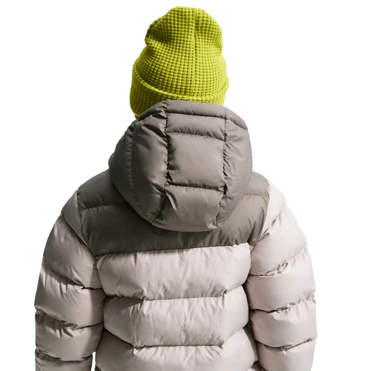 Детская куртка-пуховик для мальчиков с принтом Nike ADP Colorblock Puffer Jacket Nike, Cave Stone Moon Particle Black — фото 2