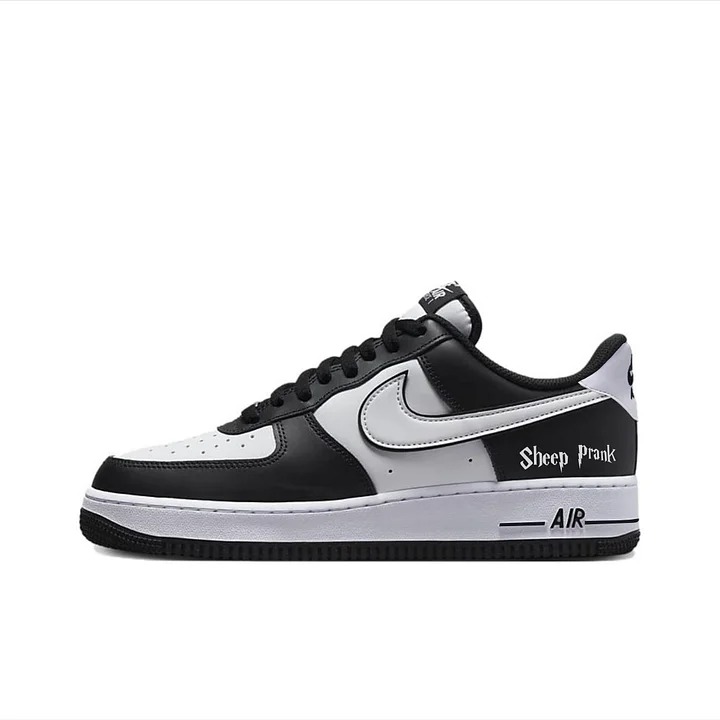 

Кастомизированные кроссовки Nike Air Force 1 Skateboard Shoes Unisex, черный/белый