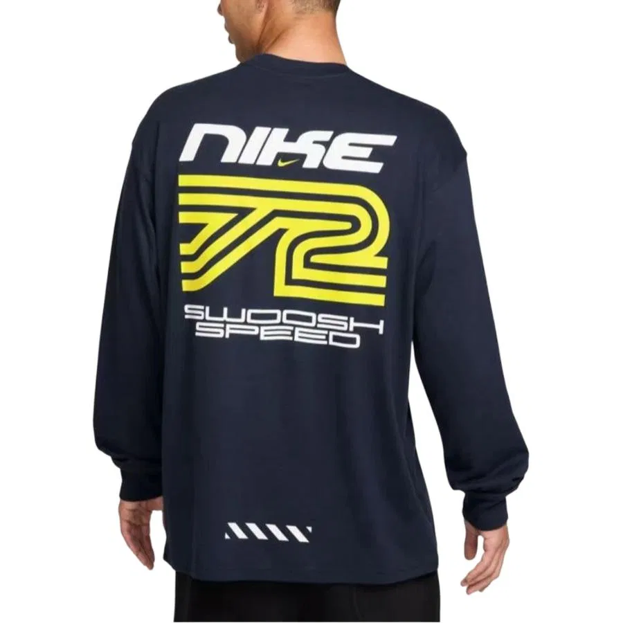 Женская футболка хлопковая с круглым вырезом Nike, Marine Blue — фото 3