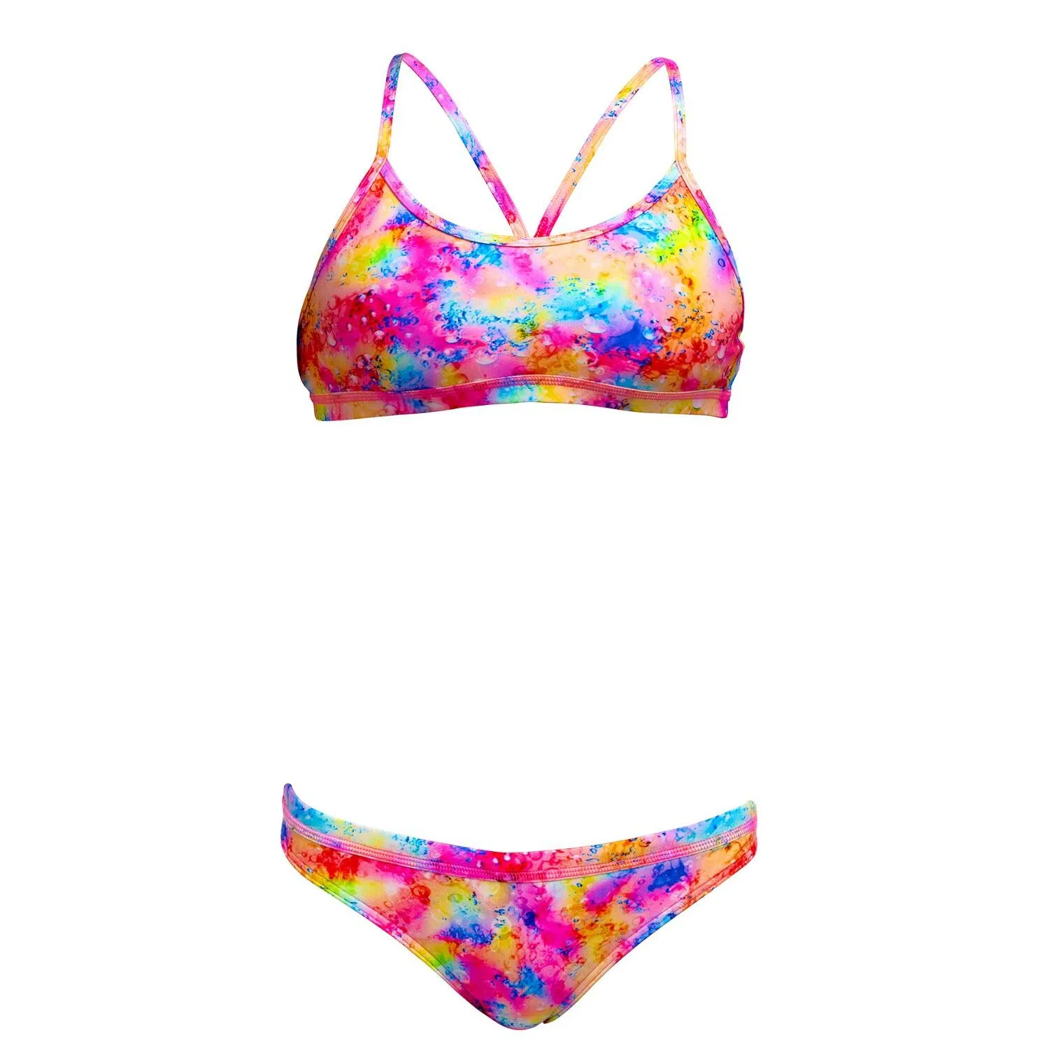 Детское бикини с принтом Dry Me Funkita, Rosa / Gelb / Konigliches Lila