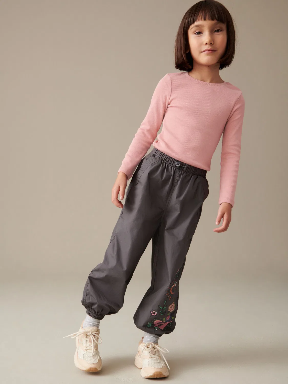 Топ с длинным рукавом ребристый, Pink Long Sleeve Ribbed Top Next, розовый — фото 2