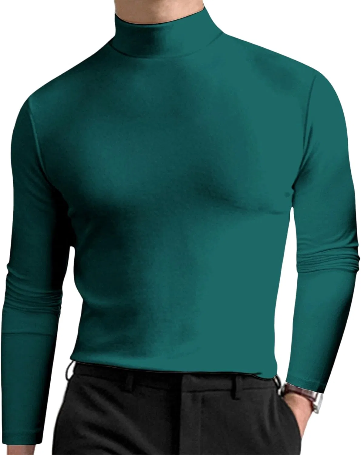 Мужская водолазка slim fit Basic, Green