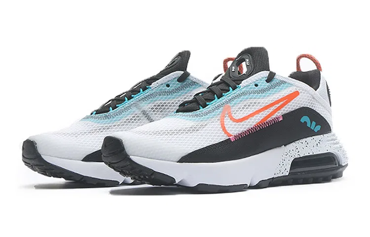 Детские кроссовки с амортизацией Air Max 2090 White Turf Orange Speckled Nike, Белый Оранжевый — фото 4