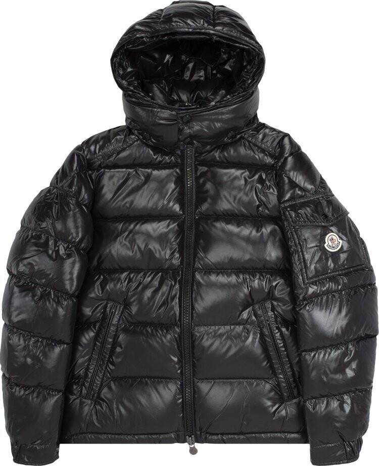 

Пуховик Moncler Maya Hooded Puffer Shiny, черный