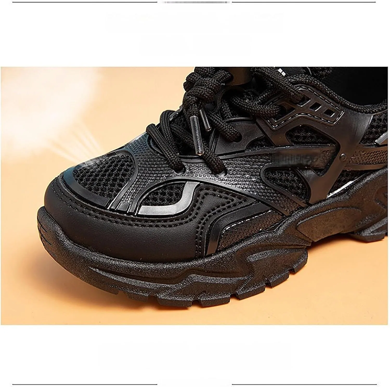 Детские кроссовки для девочек с принтом Girls School Sneakers, Black — фото 3