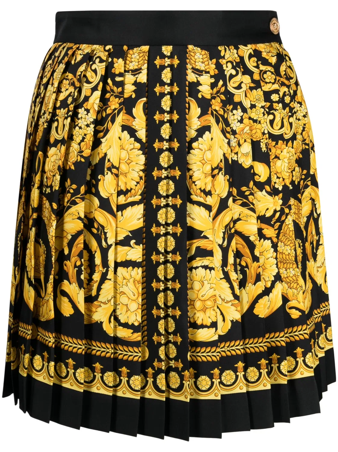 Плиссированная юбка Versace, черный