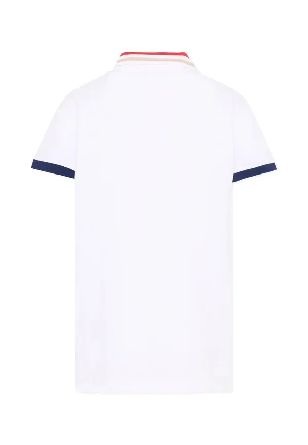 Футболка поло хлопковая Polo Tru Trussardi Junior, белый — фото 2