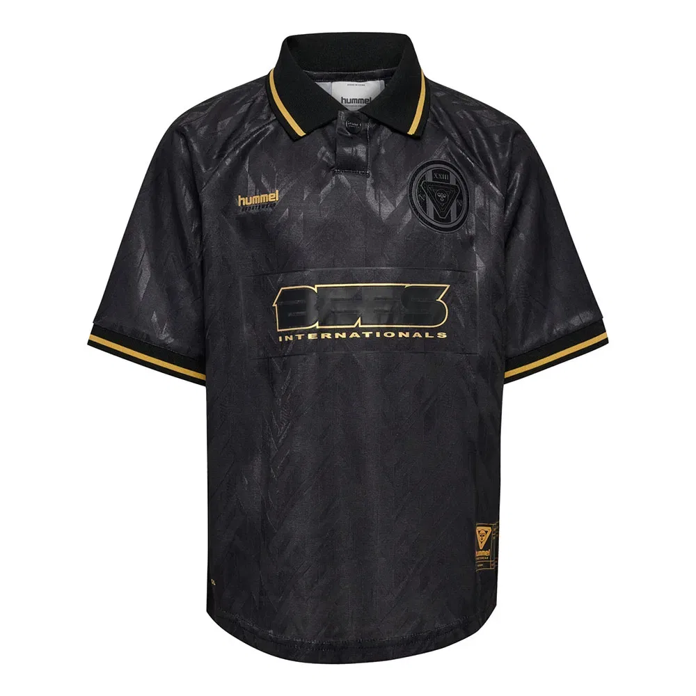 Детская футболка с поло и принтом Loose Bay Soccer Hummel, Black — фото 3
