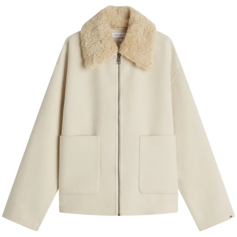 Женская куртка с лацканами Ecru AEF Tommy Hilfiger, Ecru AEF — фото 3