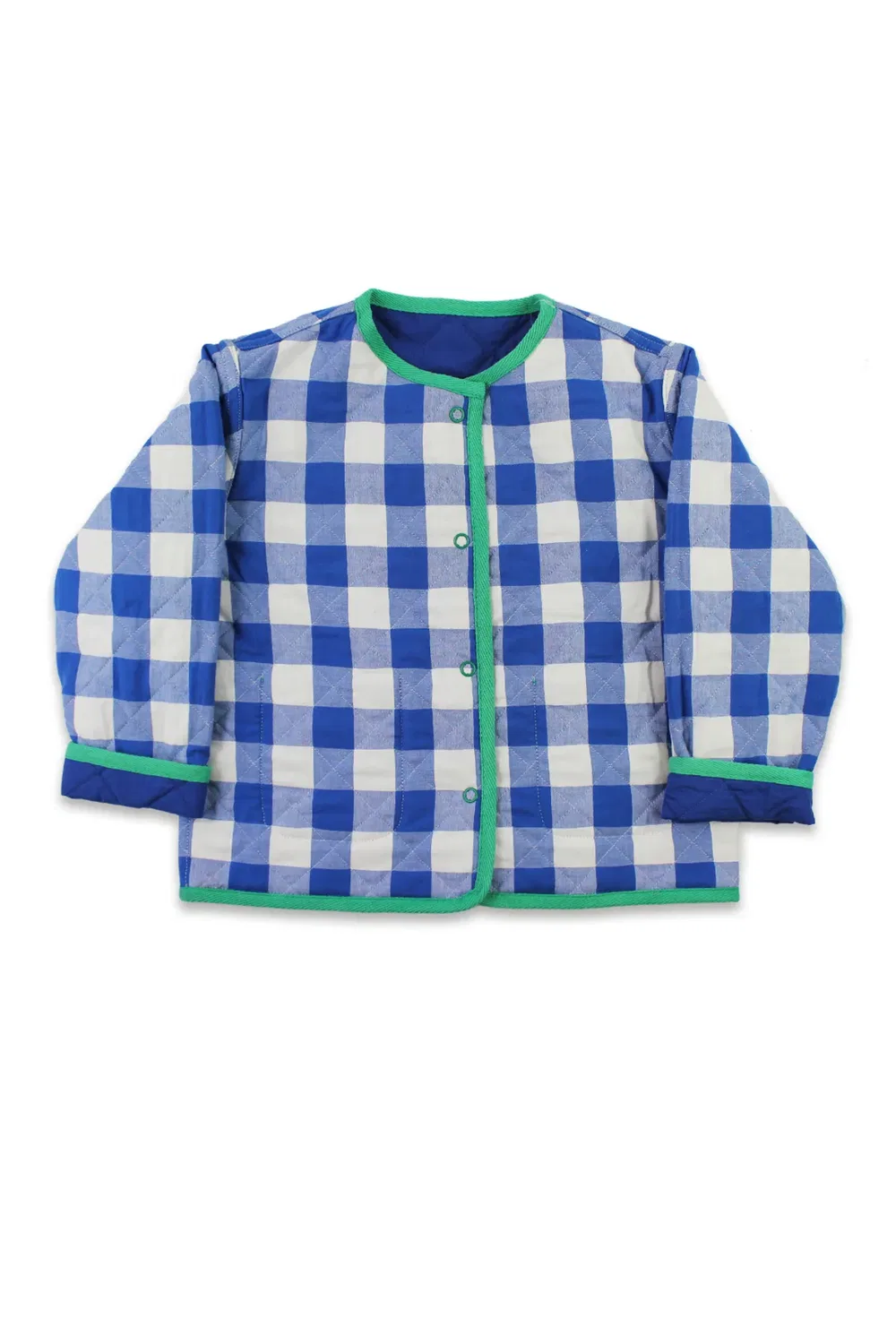 Детский жакет из ткани в клетку Gingham Woven Reversible Jacket Toby Tiger, Blue