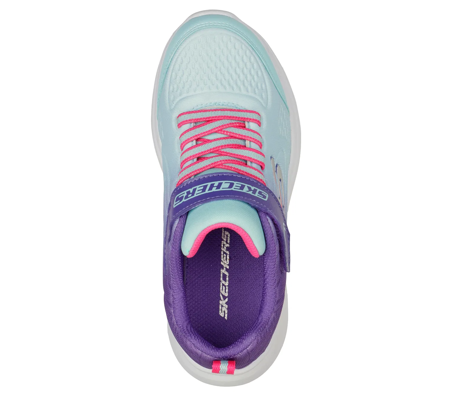 Детские легкие слипоны-кроссовки Sweet Swirl Skechers, Royal Purple / Turquoise — фото 2