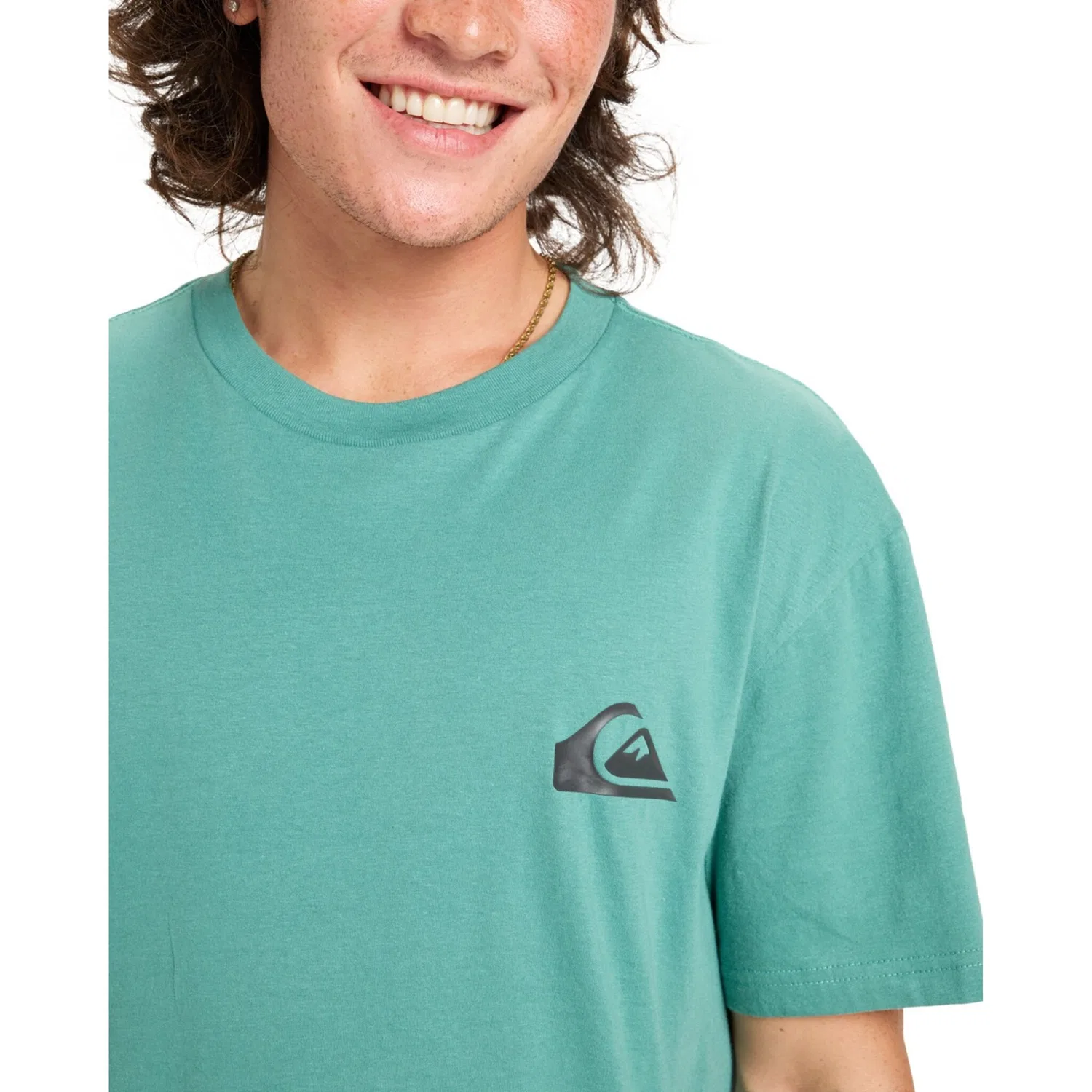 Детская хлопковая футболка с коротким рукавом Quiksilver, Deep Sea — фото 4