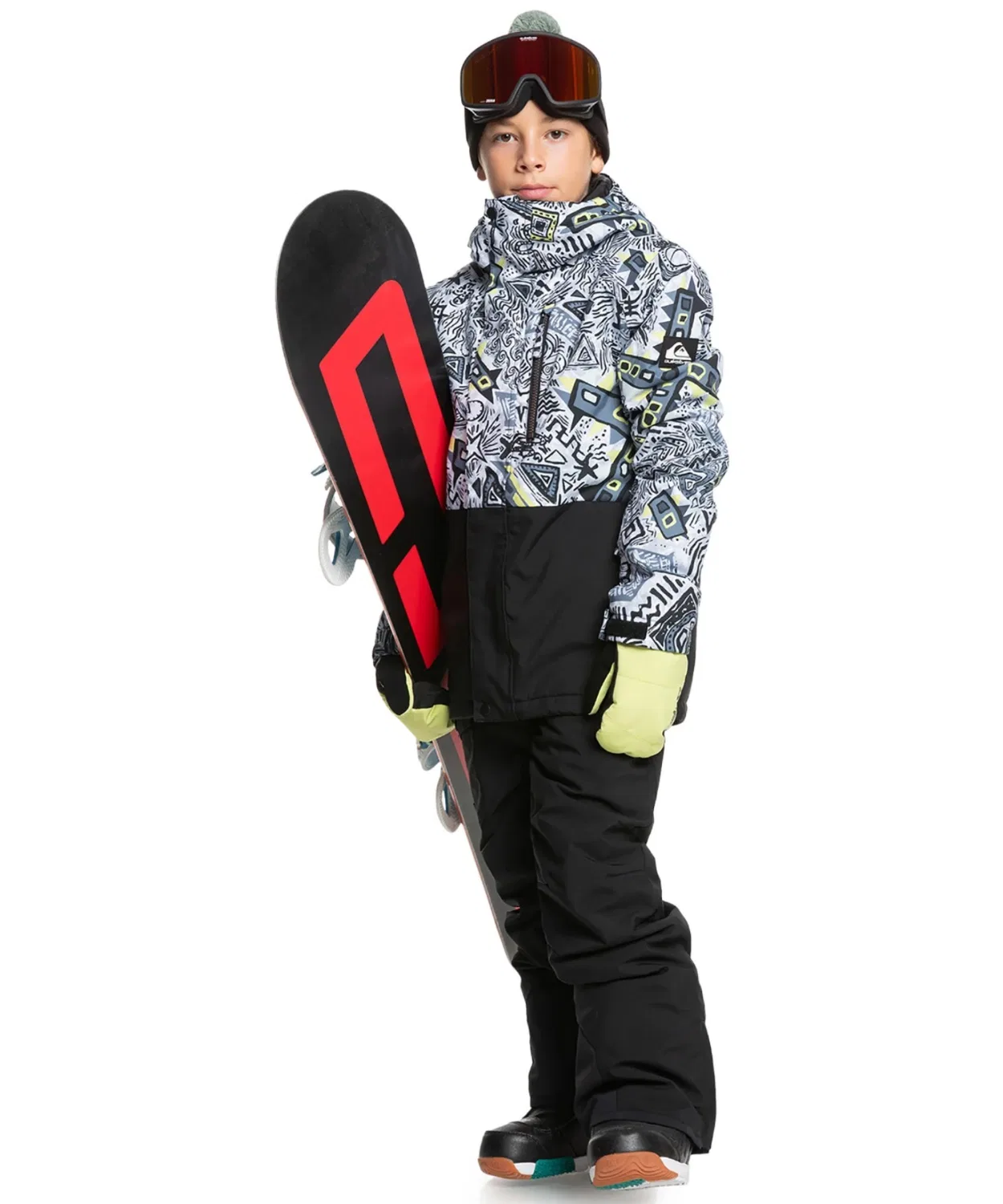 Детская горнолыжная куртка Quiksilver MISSION PRINTED BLOC, Синий — фото 2