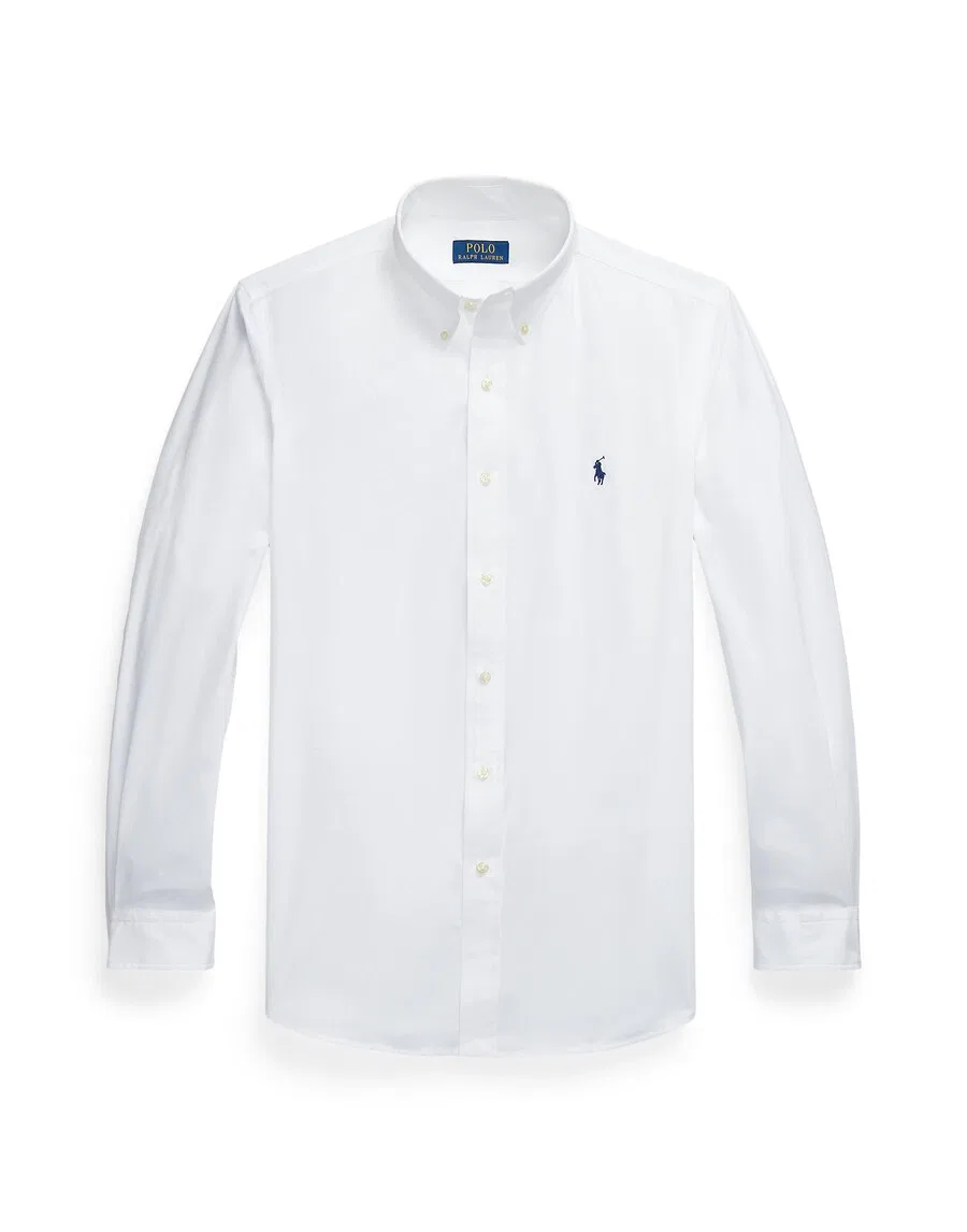 Приталенная рубашка Polo Ralph Lauren на пуговицах, белая