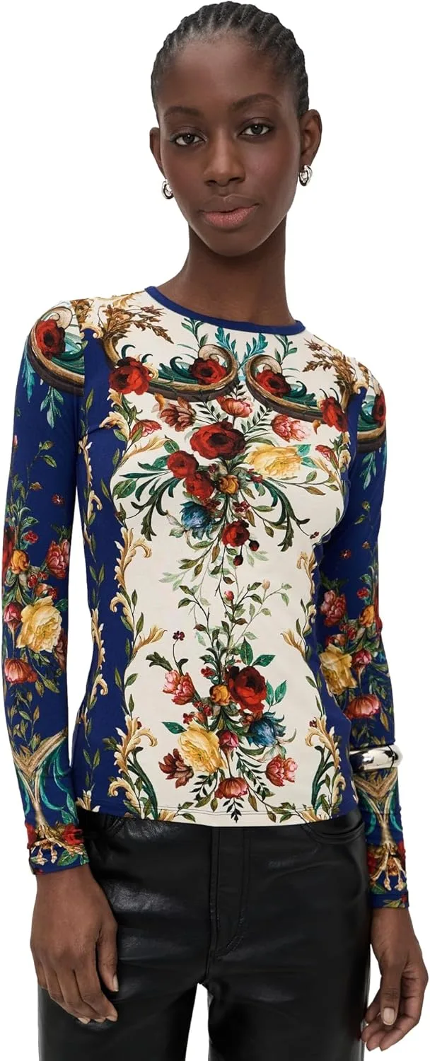 

Alice + Olivia Женский топ Delaina с длинными рукавами