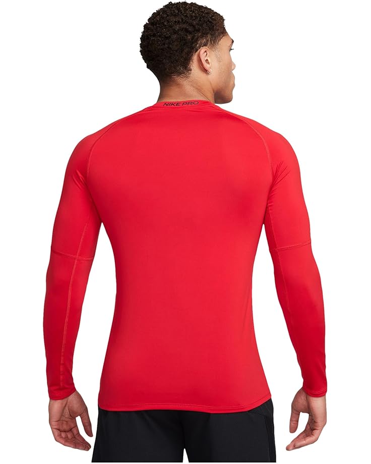 Мужская футболка Nike Pro Dri-Fit Slim с длинным рукавом, University Red/Black — фото 2