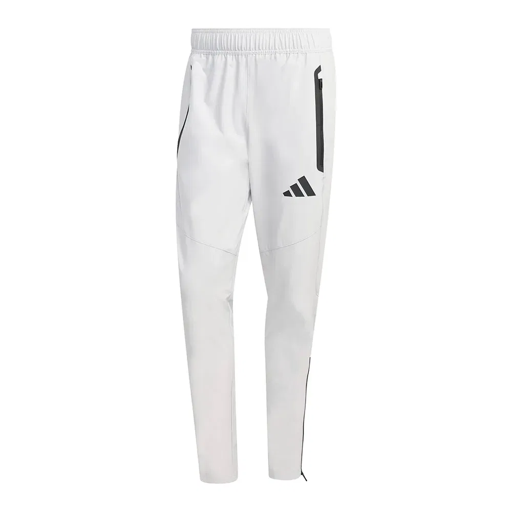 Мужские спортивные брюки с боковыми карманами на молнии Adidas Tiro Travel Woven, Grey — фото 3