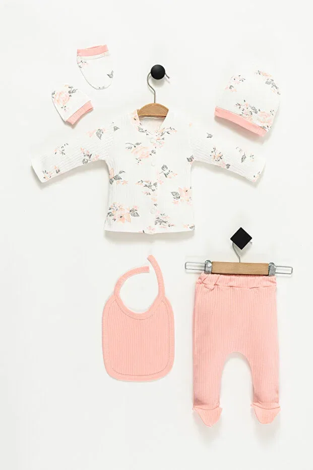 Детский комплект для новорожденных с цветочным принтом Neu Kids, Salmon