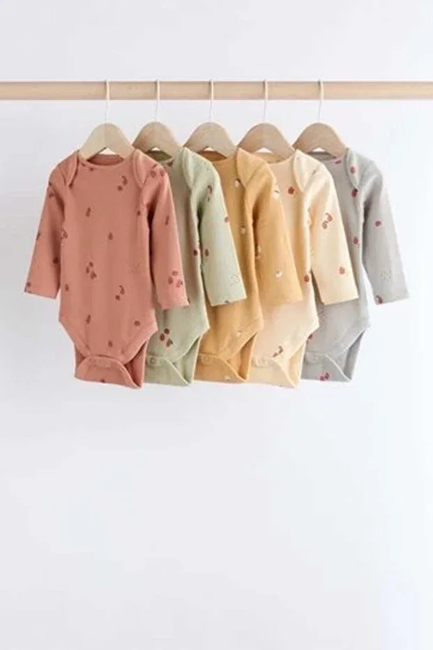Детское боди-комбинезон с принтом 5-предметный набор Next Baby, Multicolor