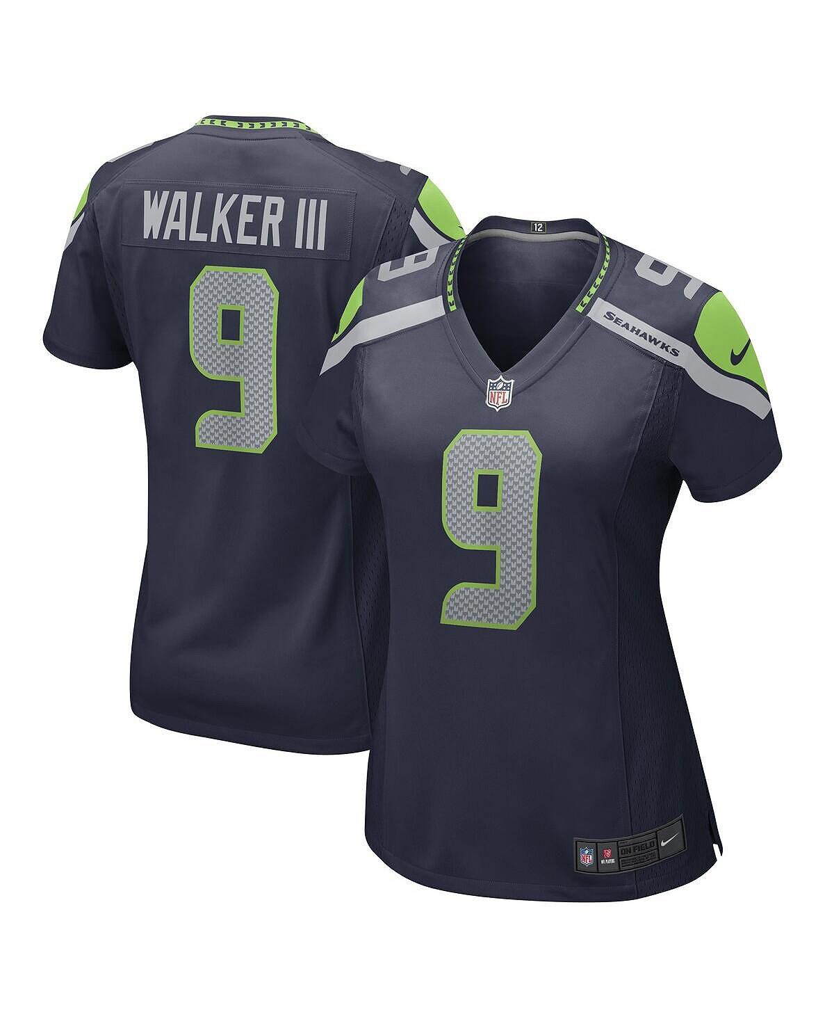 

Женское джерси kenneth walker iii college navy seattle seahawks game player Nike, синий