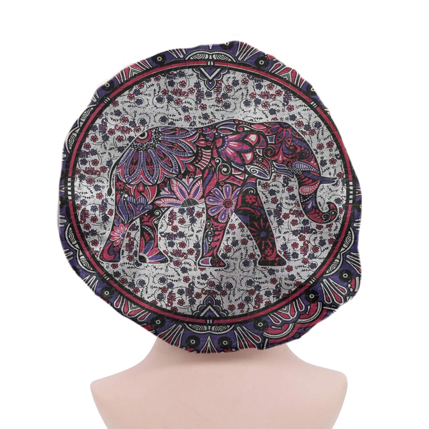 Шапочка для душа сатиновая, COEQINE, 1 шт, Boho Elephnat