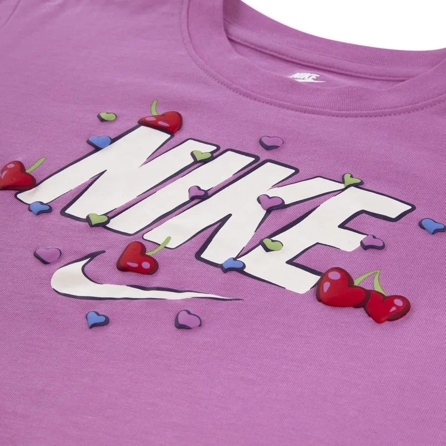 Детская футболка с принтом Boxy Tee Nike, Розовый — фото 2