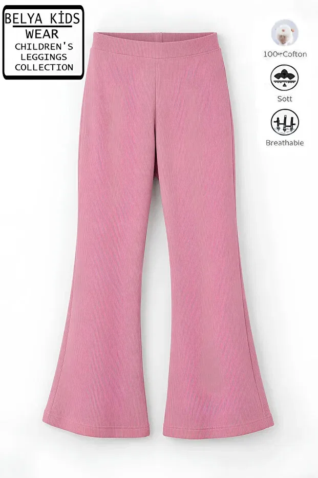 Детские леггинсы для девочек хлопковые Cotton Corduroy Full Fit Girls' Spanish Leggings Belya Kids Wear, Rose Dried