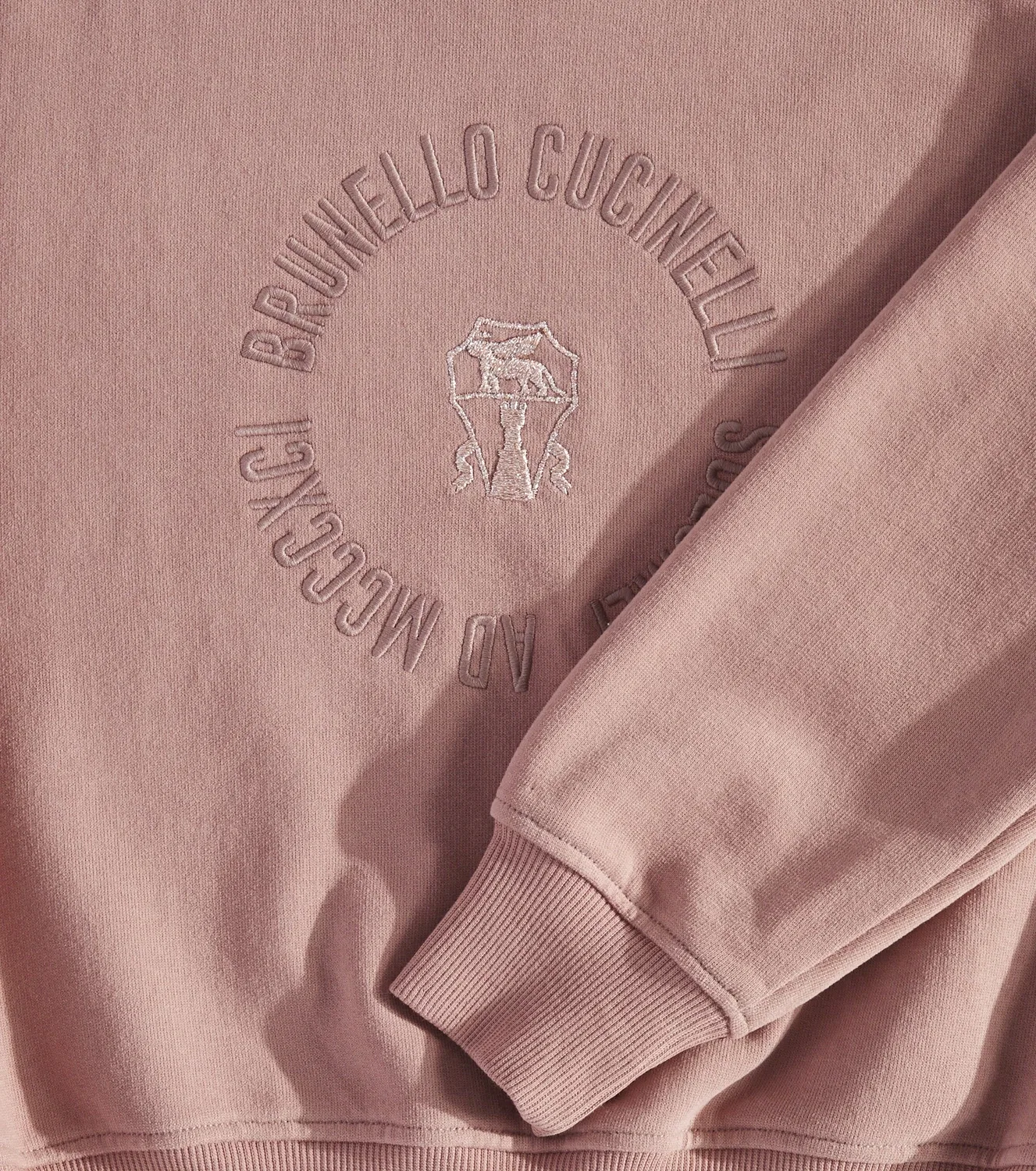 Свитшот хлопковый Brunello Cucinelli Kids, розовый — фото 3