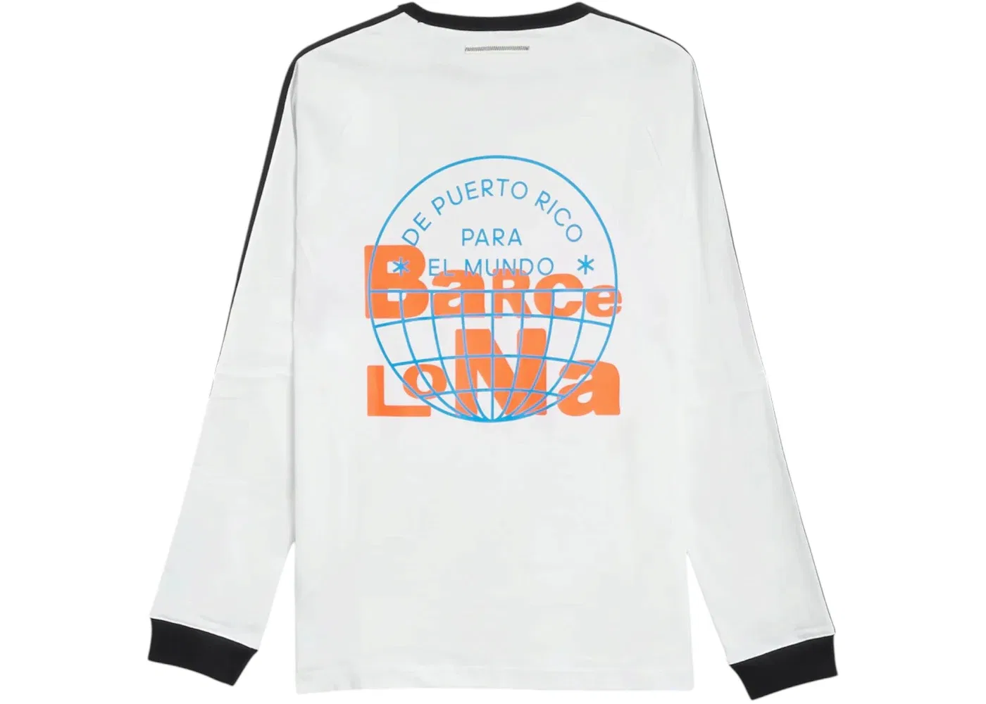 Футболка с длинным рукавом Adidas x Bad Bunny DtMF Tour Barcelona Long-Sleeved T-shirt, White