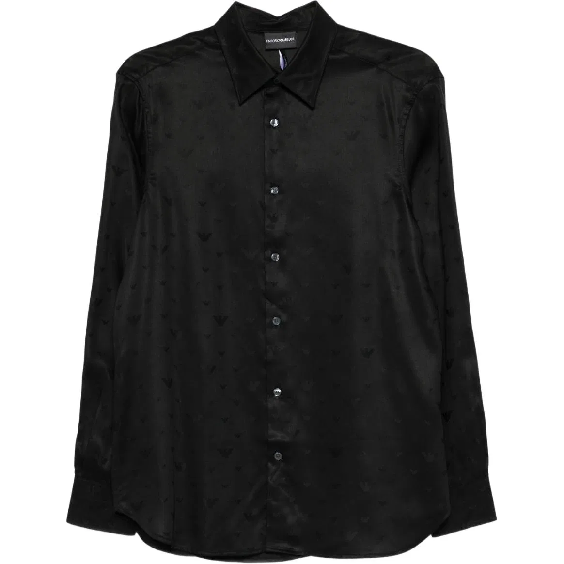 Мужская рубашка с воротником Emporio Armani, Black