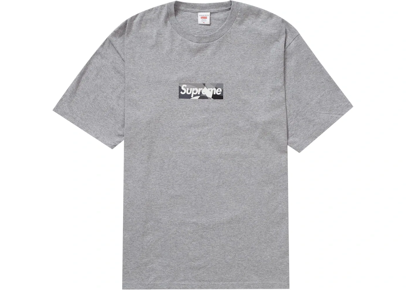 Мужская футболка с принтом Emilio Pucci Box Logo Supreme, Heather Grey/Black