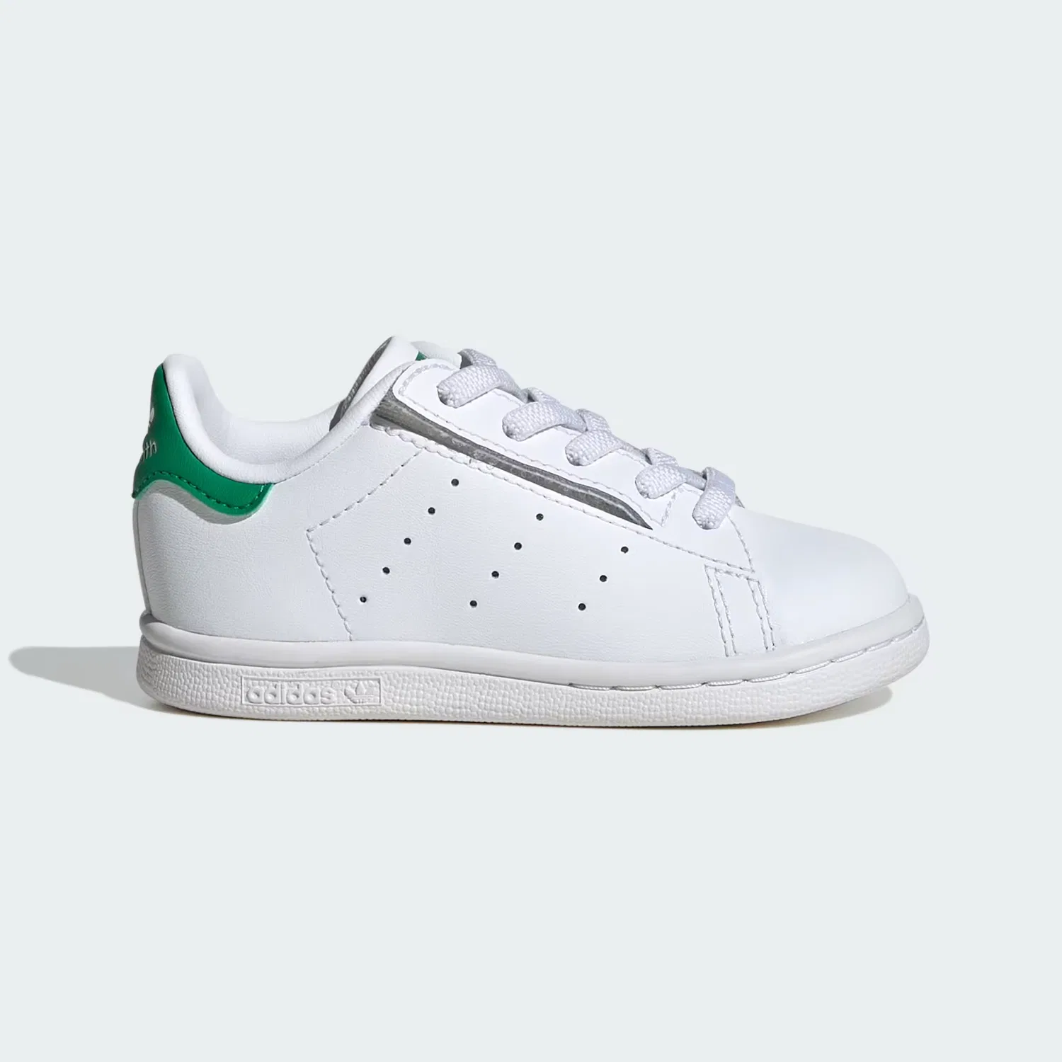 Детские кроссовки на липучках Stan Smith Adidas Originals, Cloud White/Зеленый