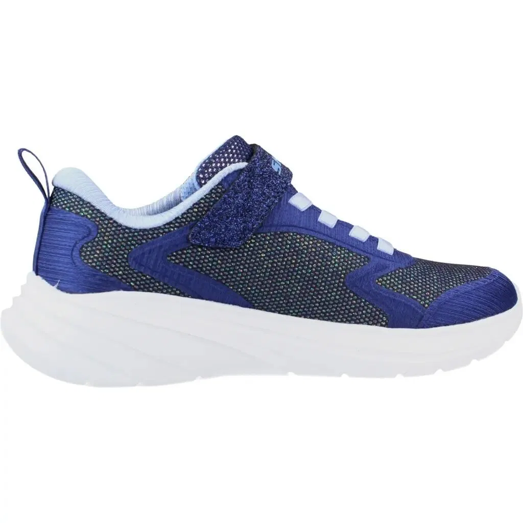Детские кроссовки для девочек с блестящим верхом Wave 92 Skechers, Konigsblau Pastellblau — фото 4