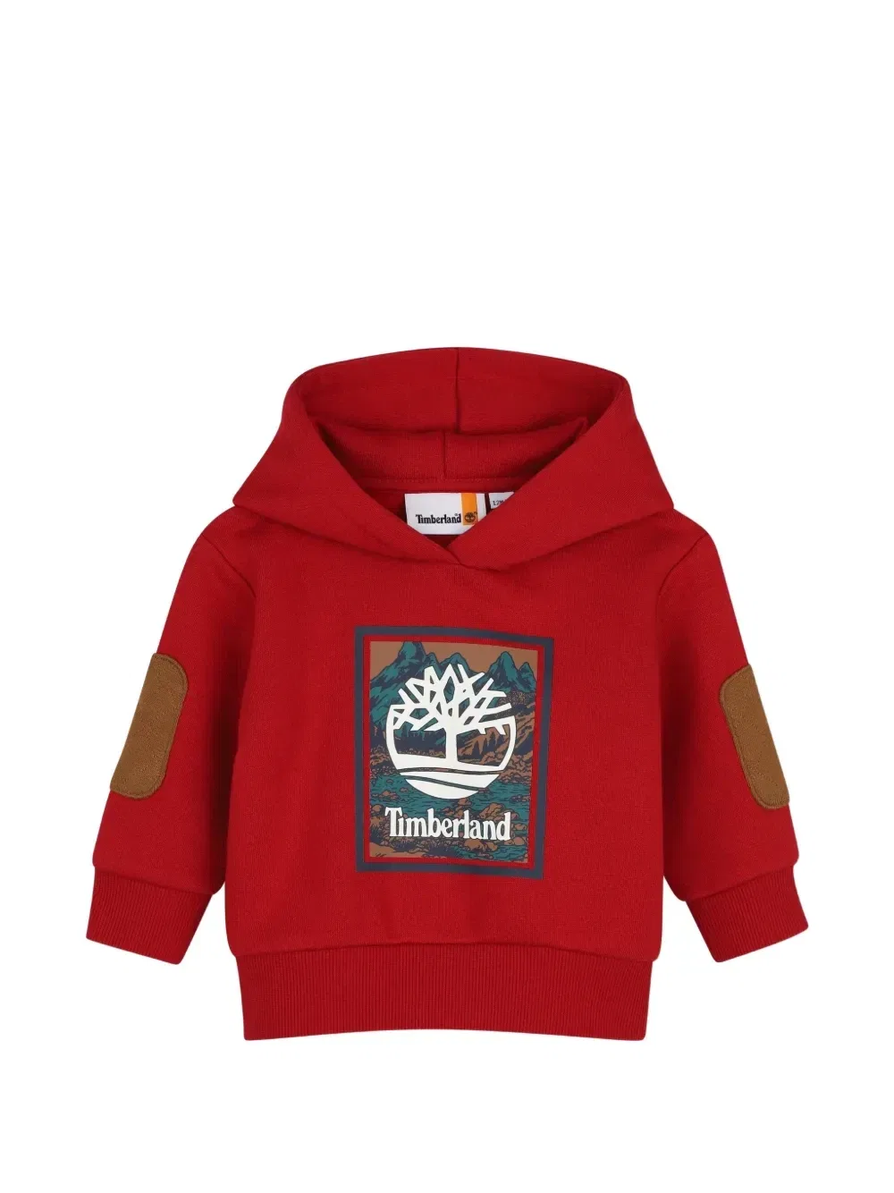 Худи с нашивками на локтях Timberland Kids, красный