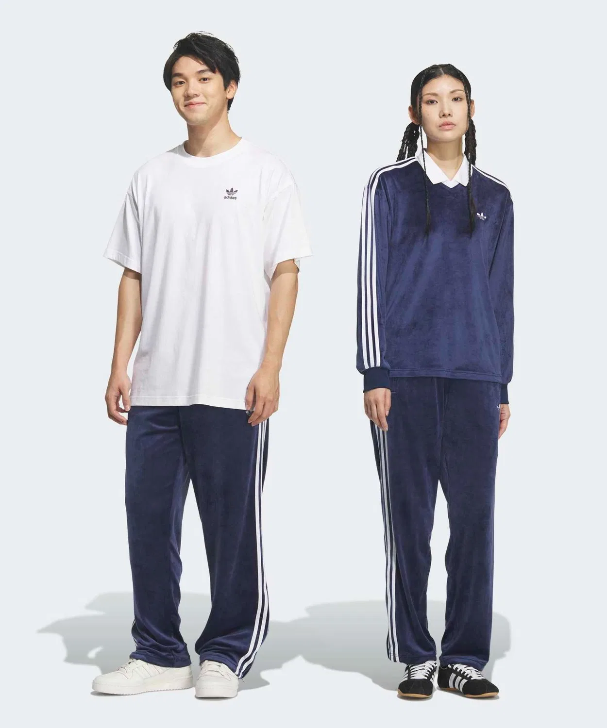 Мужские спортивные брюки из велюра Firebird Track Pants Adidas Originals, Blue — фото 4