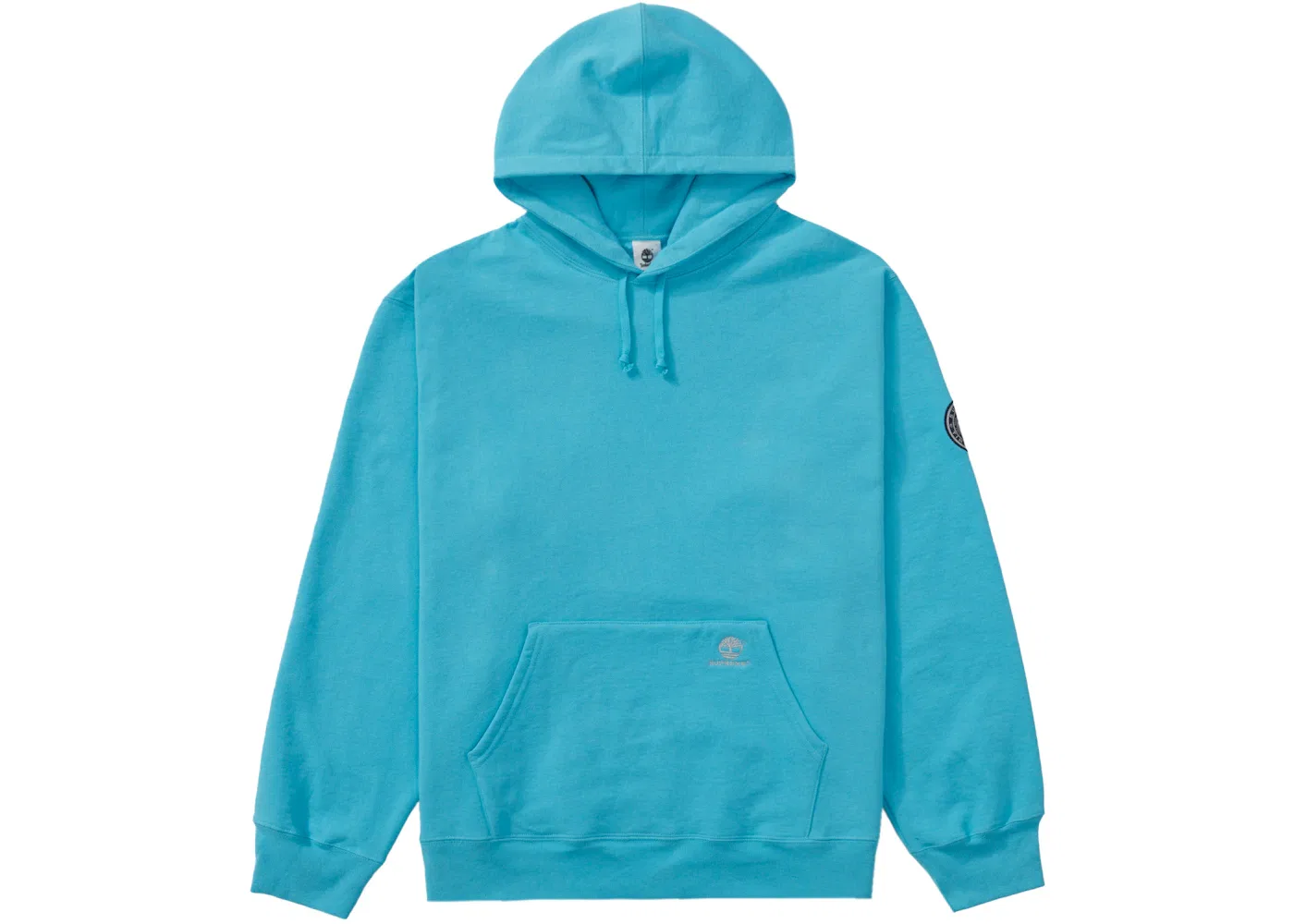 Мужская худи Supreme Timberland Hooded Sweatshirt, Bright Cyan — фото 2