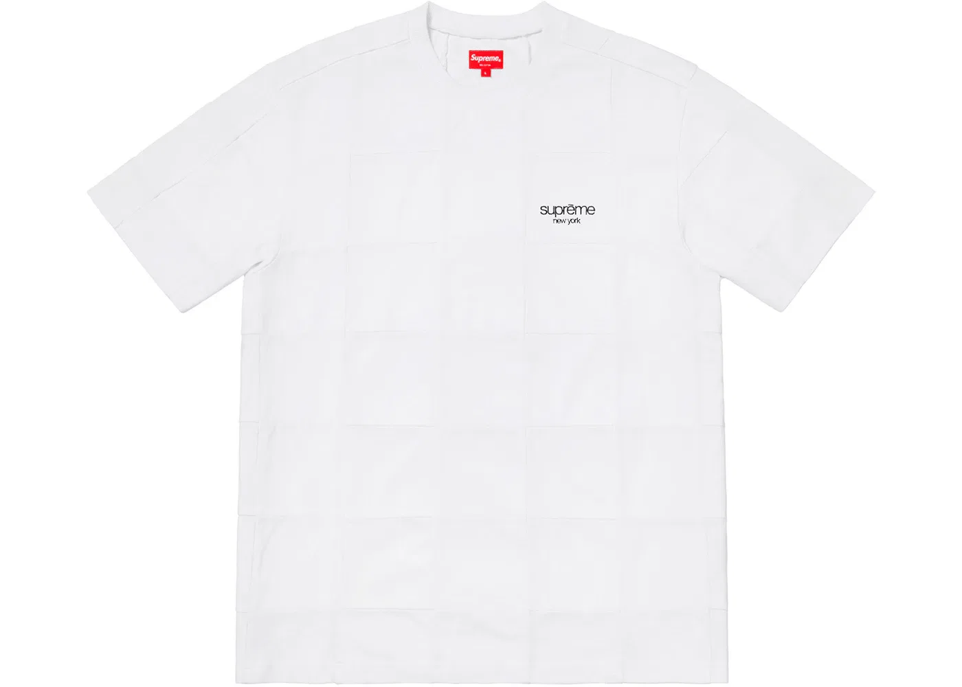 Мужская футболка с пэчворком Supreme Tee, White